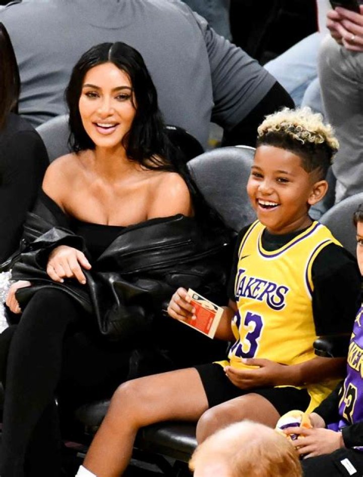 Kim Kardashian & Son Saint, 7, Shop For Snacks At 7-11 After His Basketball Game: Photos