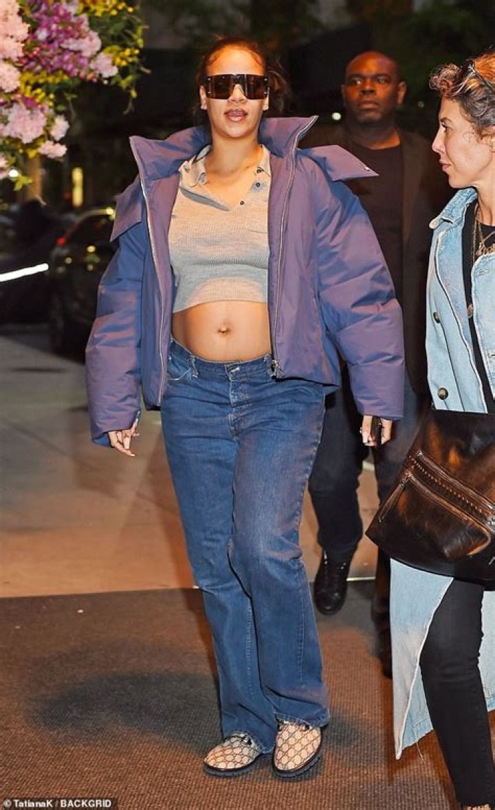 Pregnant Rihanna Shows Off Her ‘Self Care’ Routine In Blue Crop Top & Satin Shorts: Watch