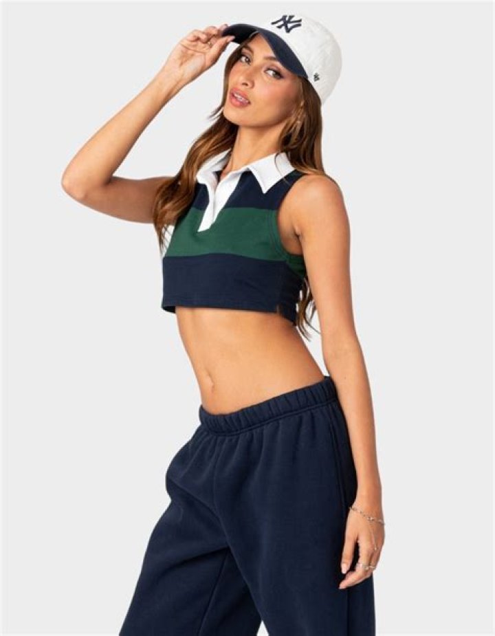 Shop This Hailey Baldwin-Inspired Collared Crop Top